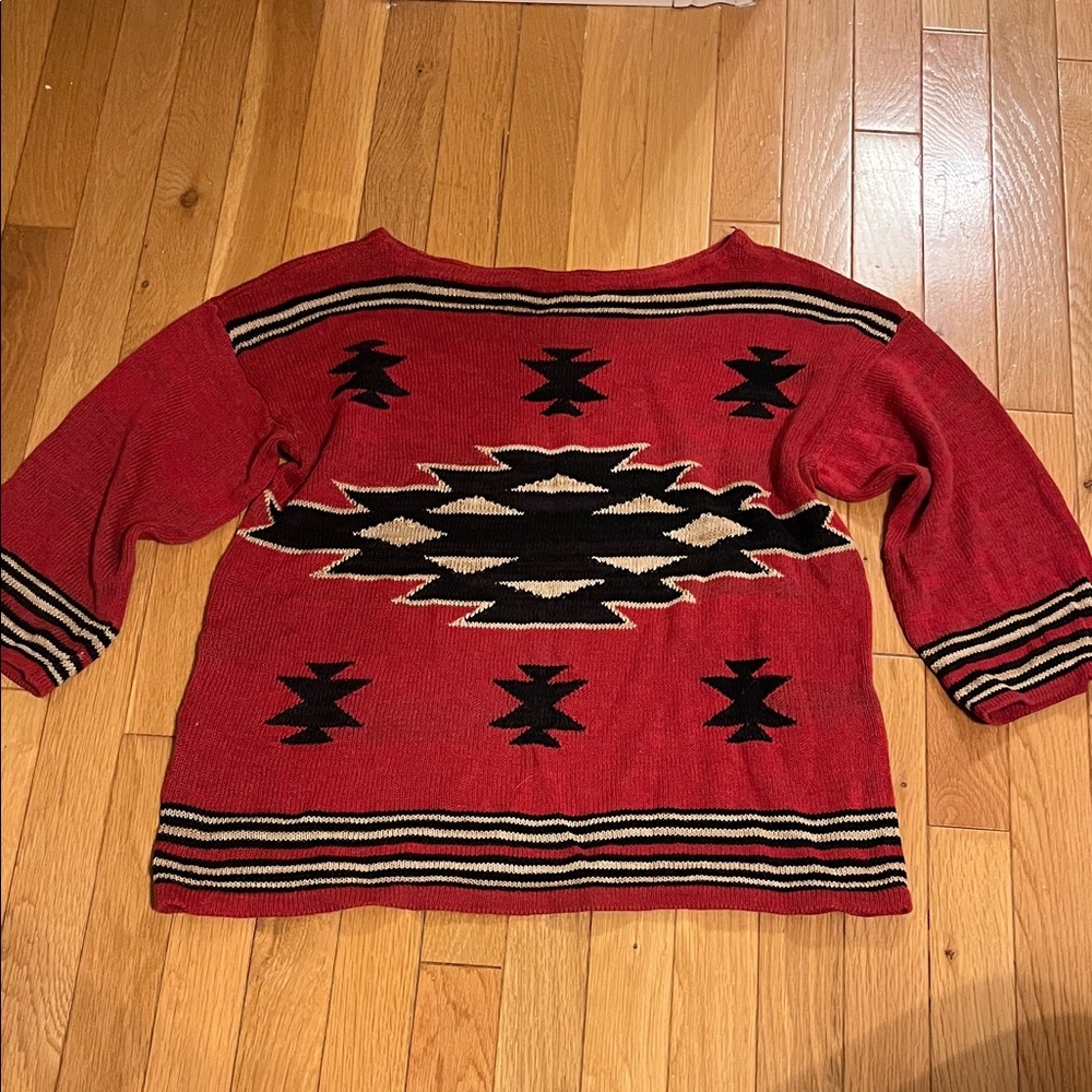 Chaps Aztec print knit sweater